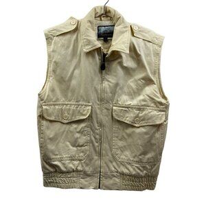 VTG SEARS Fieldmaster Sleeveless Utility Puffer Vest  Jacket W/Button Epaulets L